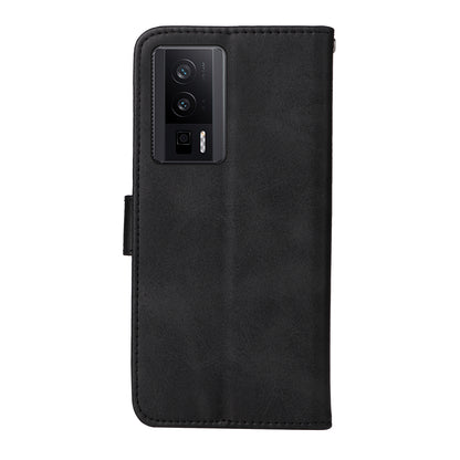Phone Cover for Xiaomi Poco F5 Pro 5G / Redmi K60 5G / K60 Pro 5G , Calf Texture Anti-scratch PU Leather Wallet Stand Case