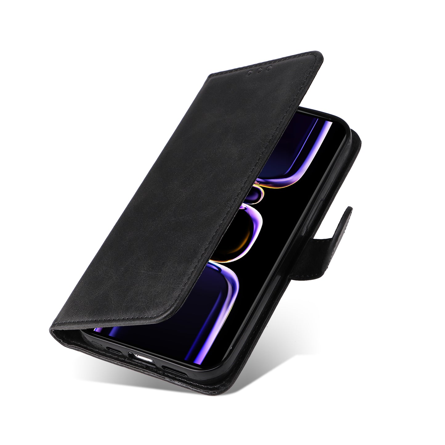 Phone Cover for Xiaomi Poco F5 Pro 5G / Redmi K60 5G / K60 Pro 5G , Calf Texture Anti-scratch PU Leather Wallet Stand Case