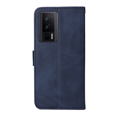 Phone Cover for Xiaomi Poco F5 Pro 5G / Redmi K60 5G / K60 Pro 5G , Calf Texture Anti-scratch PU Leather Wallet Stand Case