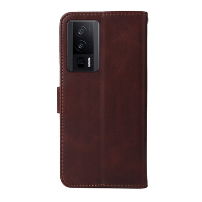 Phone Cover for Xiaomi Poco F5 Pro 5G / Redmi K60 5G / K60 Pro 5G , Calf Texture Anti-scratch PU Leather Wallet Stand Case