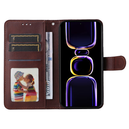 Phone Cover for Xiaomi Poco F5 Pro 5G / Redmi K60 5G / K60 Pro 5G , Calf Texture Anti-scratch PU Leather Wallet Stand Case