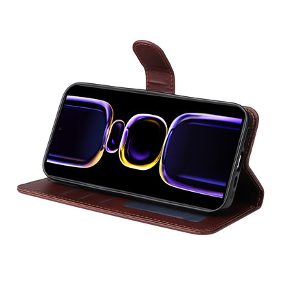 Phone Cover for Xiaomi Poco F5 Pro 5G / Redmi K60 5G / K60 Pro 5G , Calf Texture Anti-scratch PU Leather Wallet Stand Case