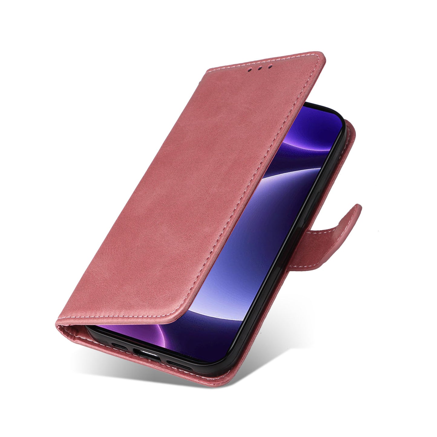 For Xiaomi Redmi Note 12 Turbo / Poco F5 5G PU Leather Wallet Cover Calf Texture Anti-scratch Stand Case with Strap