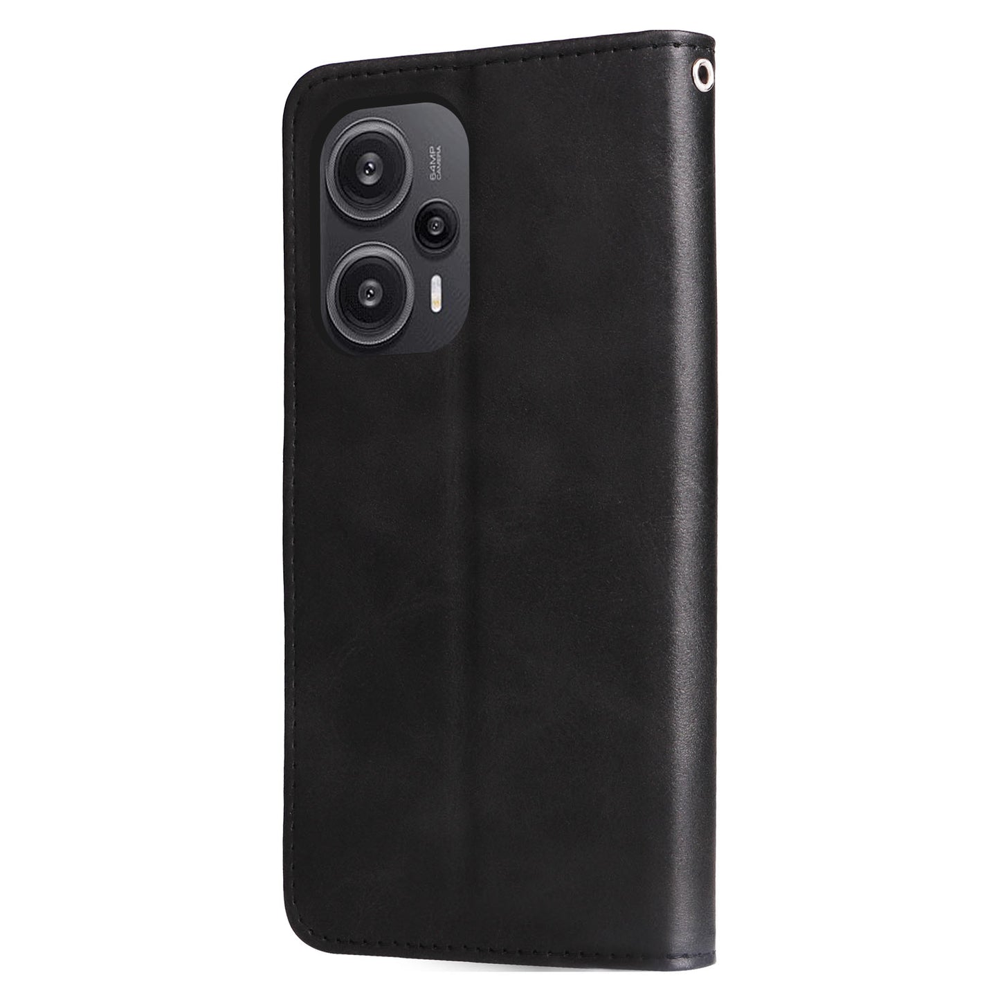 For Xiaomi Redmi Note 12 Turbo / Poco F5 5G Calf Texture Phone Case Stand Zipper Pocket Wallet Cover