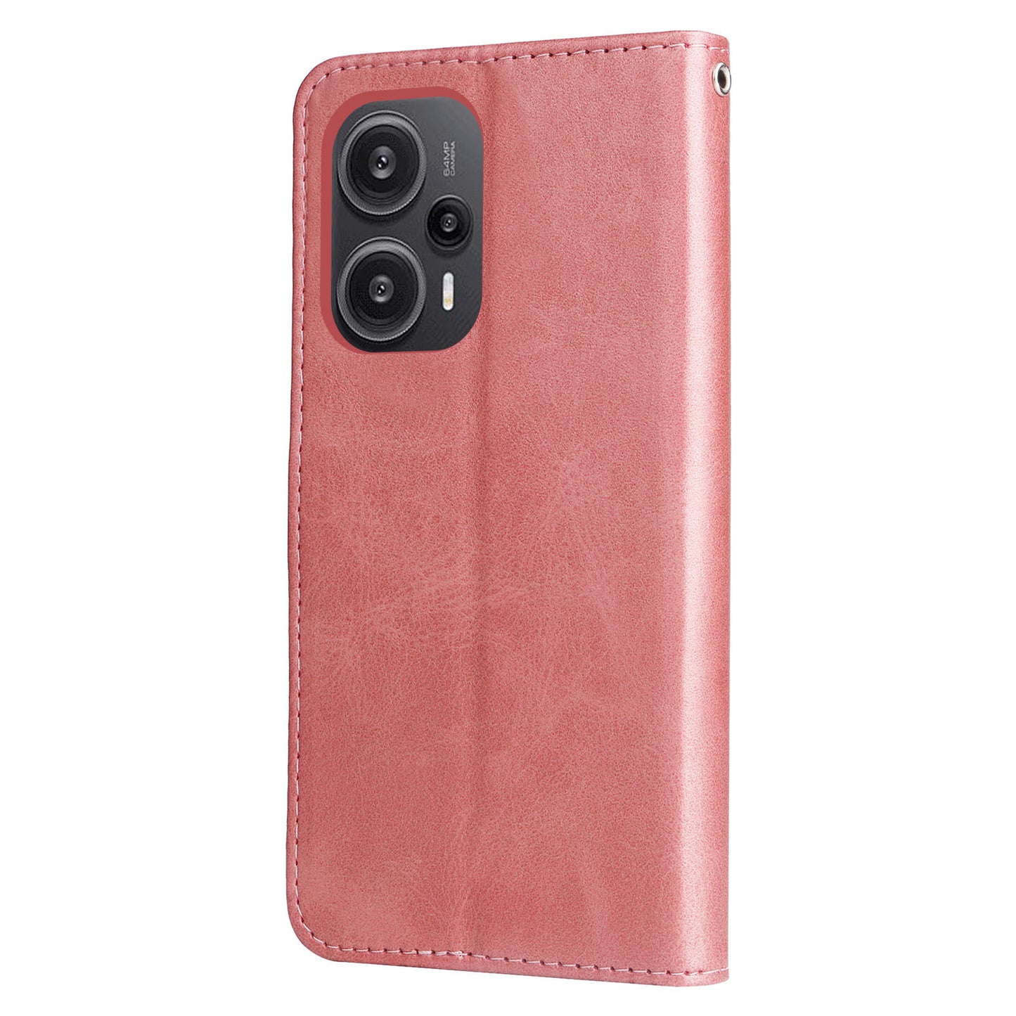 For Xiaomi Redmi Note 12 Turbo / Poco F5 5G Calf Texture Phone Case Stand Zipper Pocket Wallet Cover