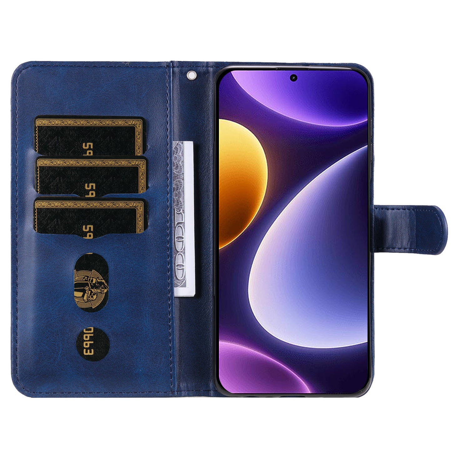 For Xiaomi Redmi Note 12 Turbo / Poco F5 5G Calf Texture Phone Case Stand Zipper Pocket Wallet Cover