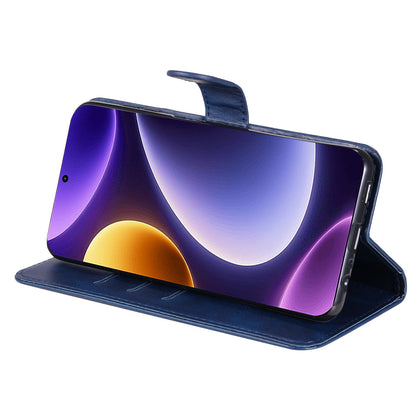 For Xiaomi Redmi Note 12 Turbo / Poco F5 5G Calf Texture Phone Case Stand Zipper Pocket Wallet Cover