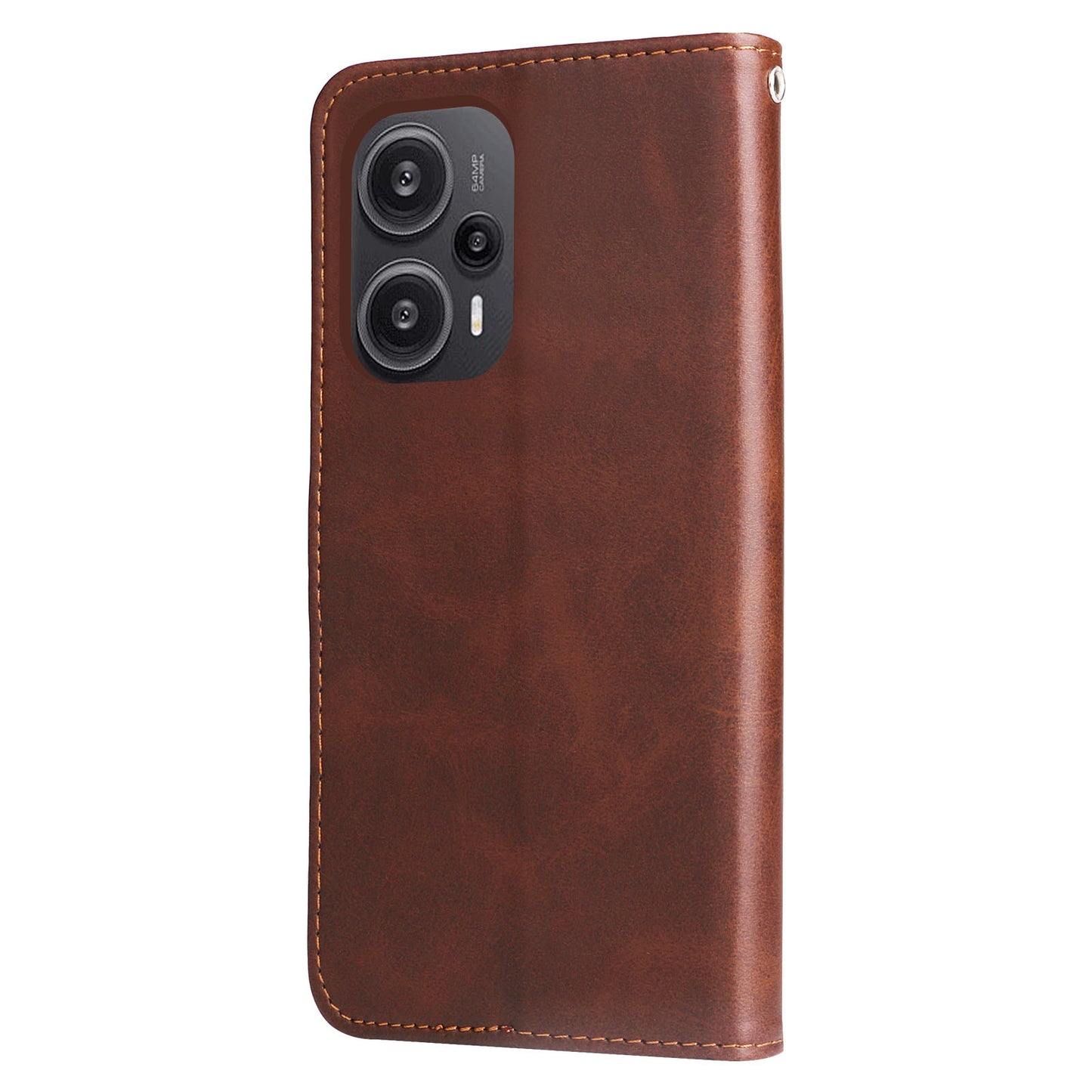 For Xiaomi Redmi Note 12 Turbo / Poco F5 5G Calf Texture Phone Case Stand Zipper Pocket Wallet Cover