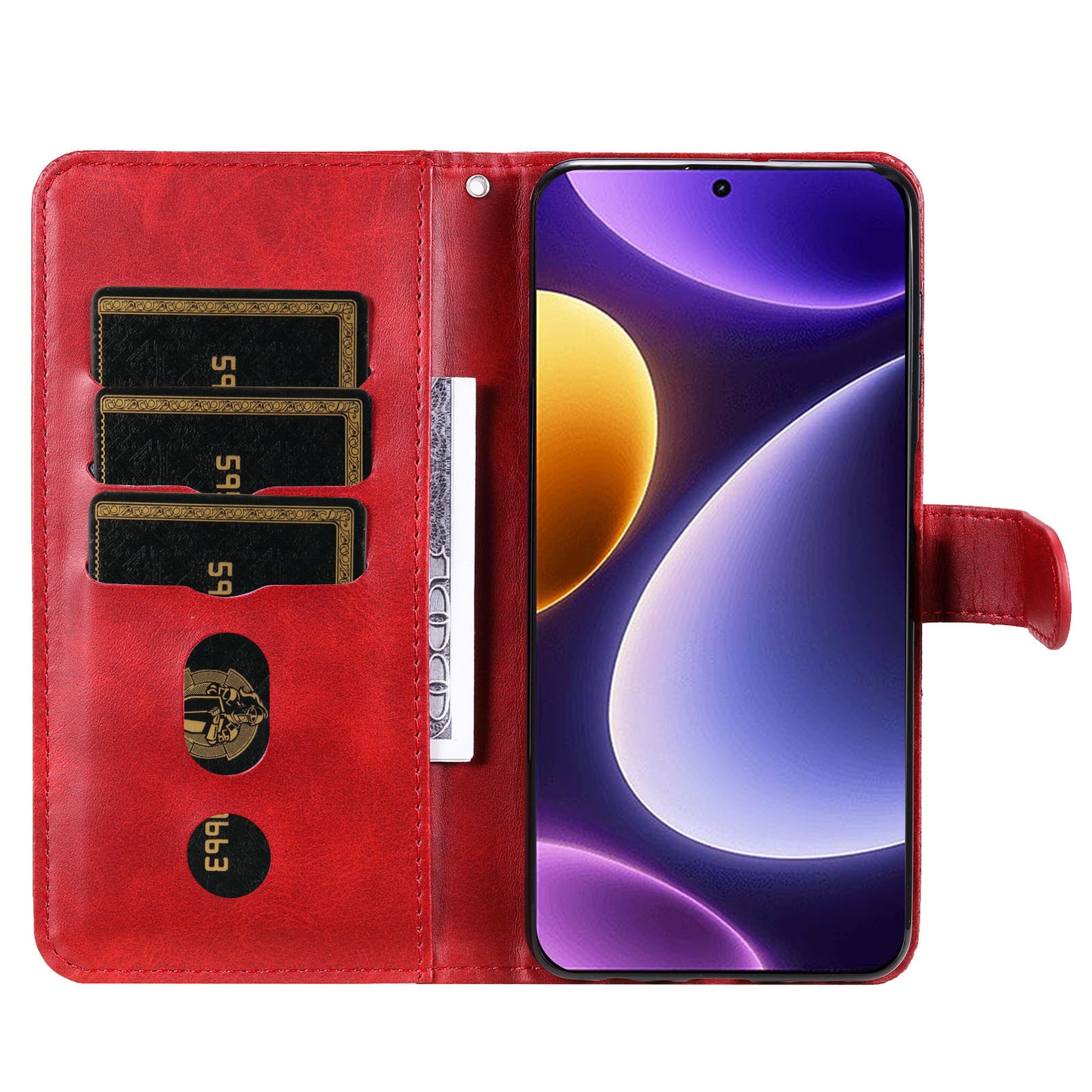 For Xiaomi Redmi Note 12 Turbo / Poco F5 5G Calf Texture Phone Case Stand Zipper Pocket Wallet Cover