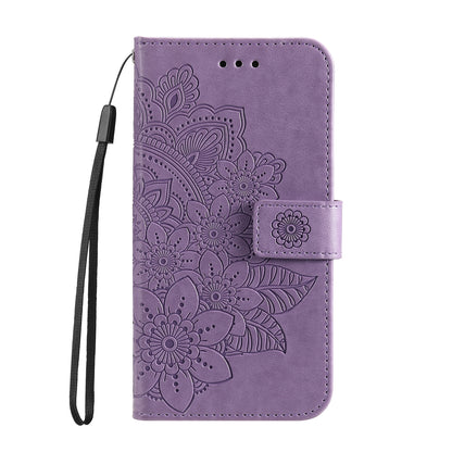 For Xiaomi Redmi Note 12 Turbo / Poco F5 5G PU Leather Cover Case Flower Imprinting Phone Stand Wallet Phone Shell