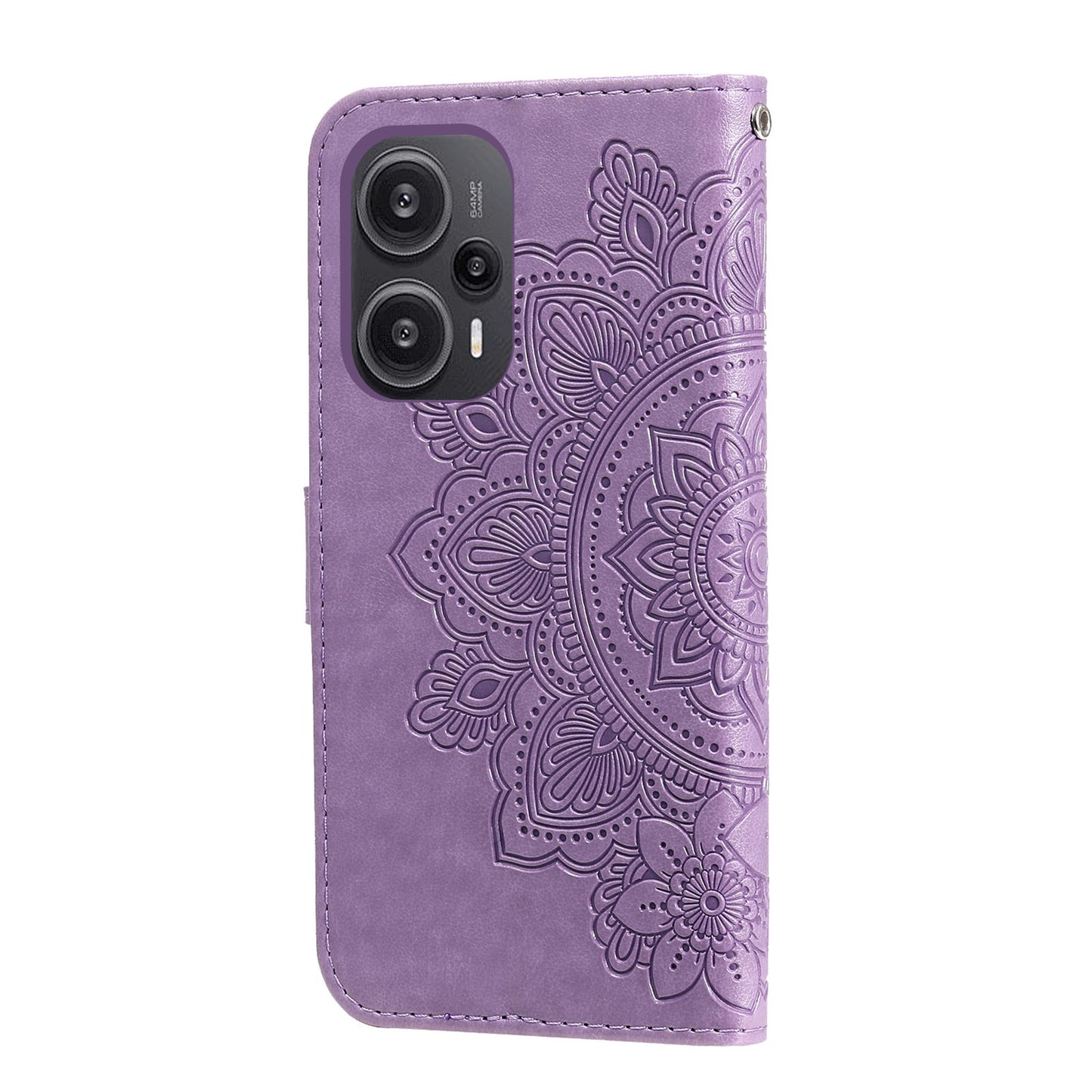 For Xiaomi Redmi Note 12 Turbo / Poco F5 5G PU Leather Cover Case Flower Imprinting Phone Stand Wallet Phone Shell