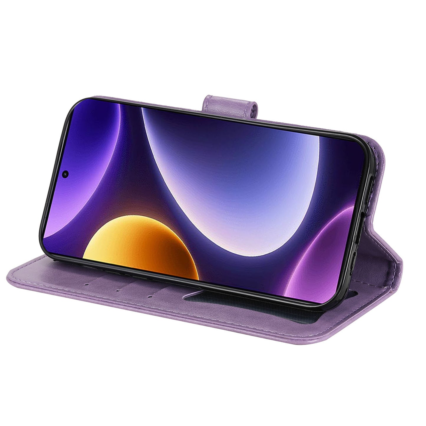 For Xiaomi Redmi Note 12 Turbo / Poco F5 5G PU Leather Cover Case Flower Imprinting Phone Stand Wallet Phone Shell