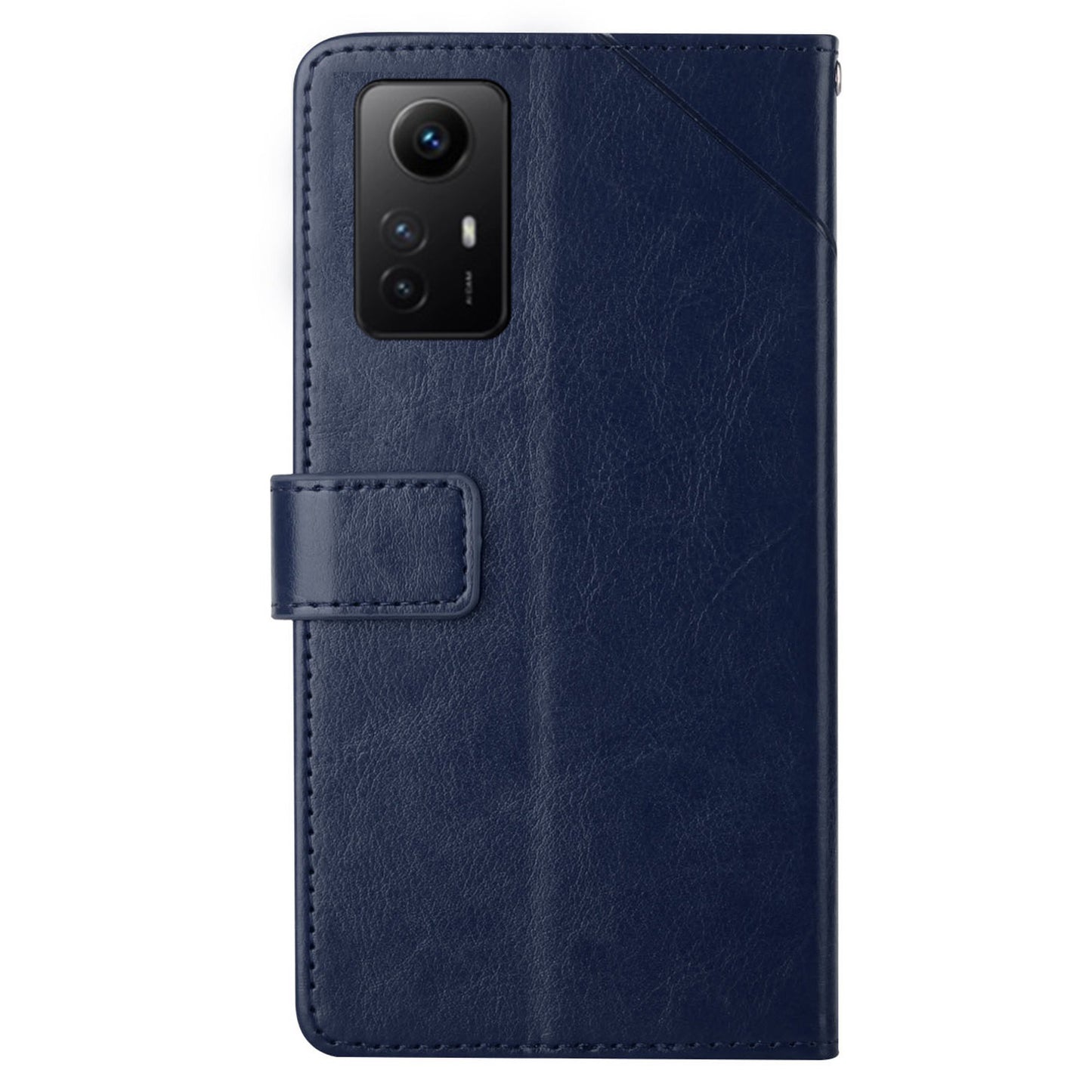 HT01 For Xiaomi Redmi Note 12S 4G PU Leather Case Wallet Y-shaped Line Imprinting Phone Stand Cover