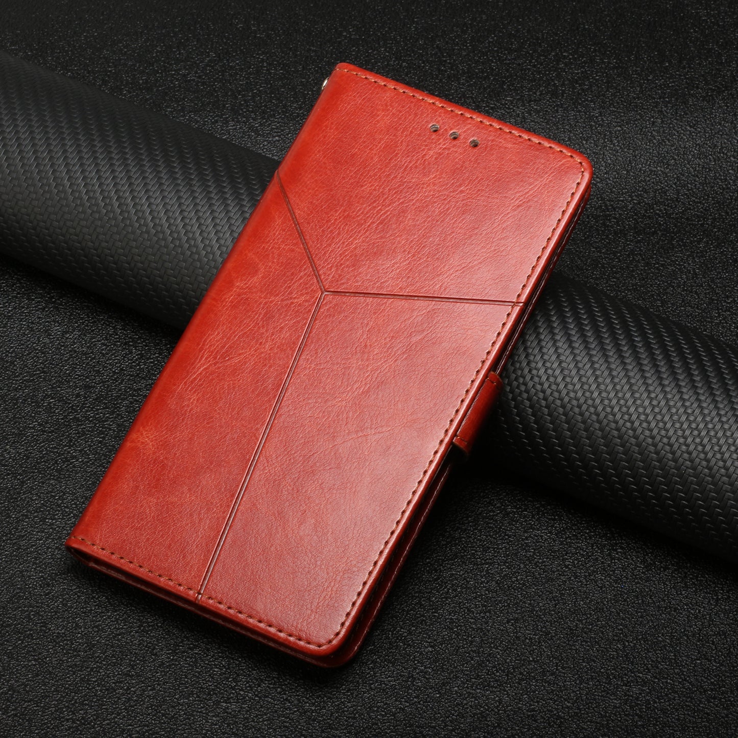 HT01 For Xiaomi Redmi Note 12S 4G PU Leather Case Wallet Y-shaped Line Imprinting Phone Stand Cover