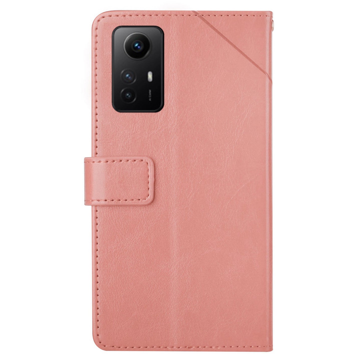 HT01 For Xiaomi Redmi Note 12S 4G PU Leather Case Wallet Y-shaped Line Imprinting Phone Stand Cover