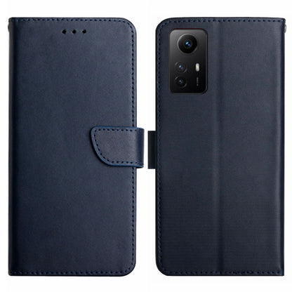 HT02 For Xiaomi Redmi Note 12S 4G Genuine Cow Leather Cover Nappa Texture Stand Wallet Phone Case
