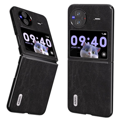 ABEEL For vivo X Flip Litchi Texture Phone Cover PU Leather Coated PC Folding Case