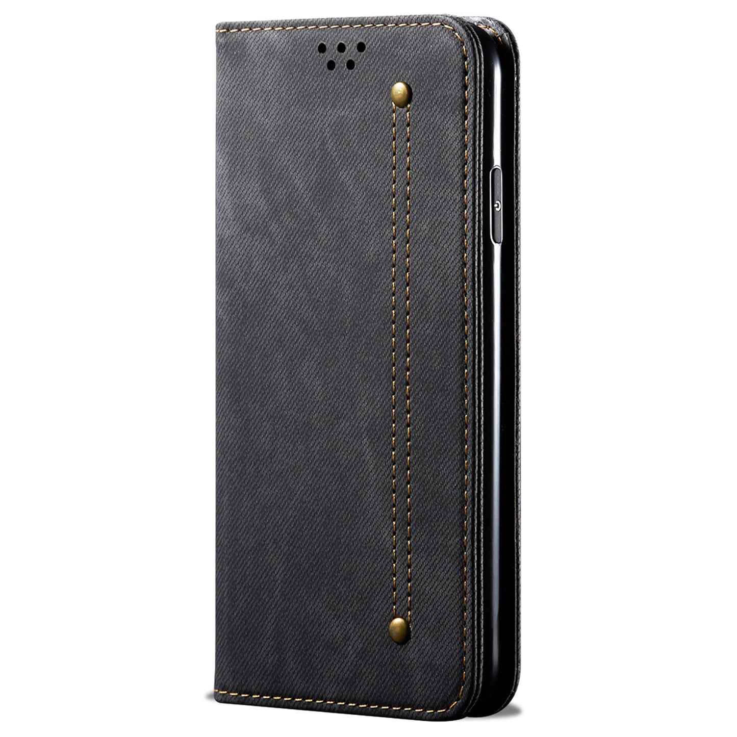 For Xiaomi Redmi Note 12 Turbo / Poco F5 5G PU Leather Case Stand Wallet Jeans Cloth Texture Phone Cover