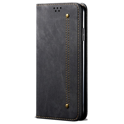 For Xiaomi Redmi Note 12 Turbo / Poco F5 5G PU Leather Case Stand Wallet Jeans Cloth Texture Phone Cover