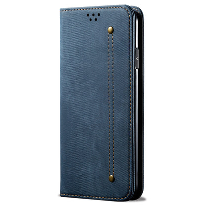 For Xiaomi Redmi Note 12 Turbo / Poco F5 5G PU Leather Case Stand Wallet Jeans Cloth Texture Phone Cover