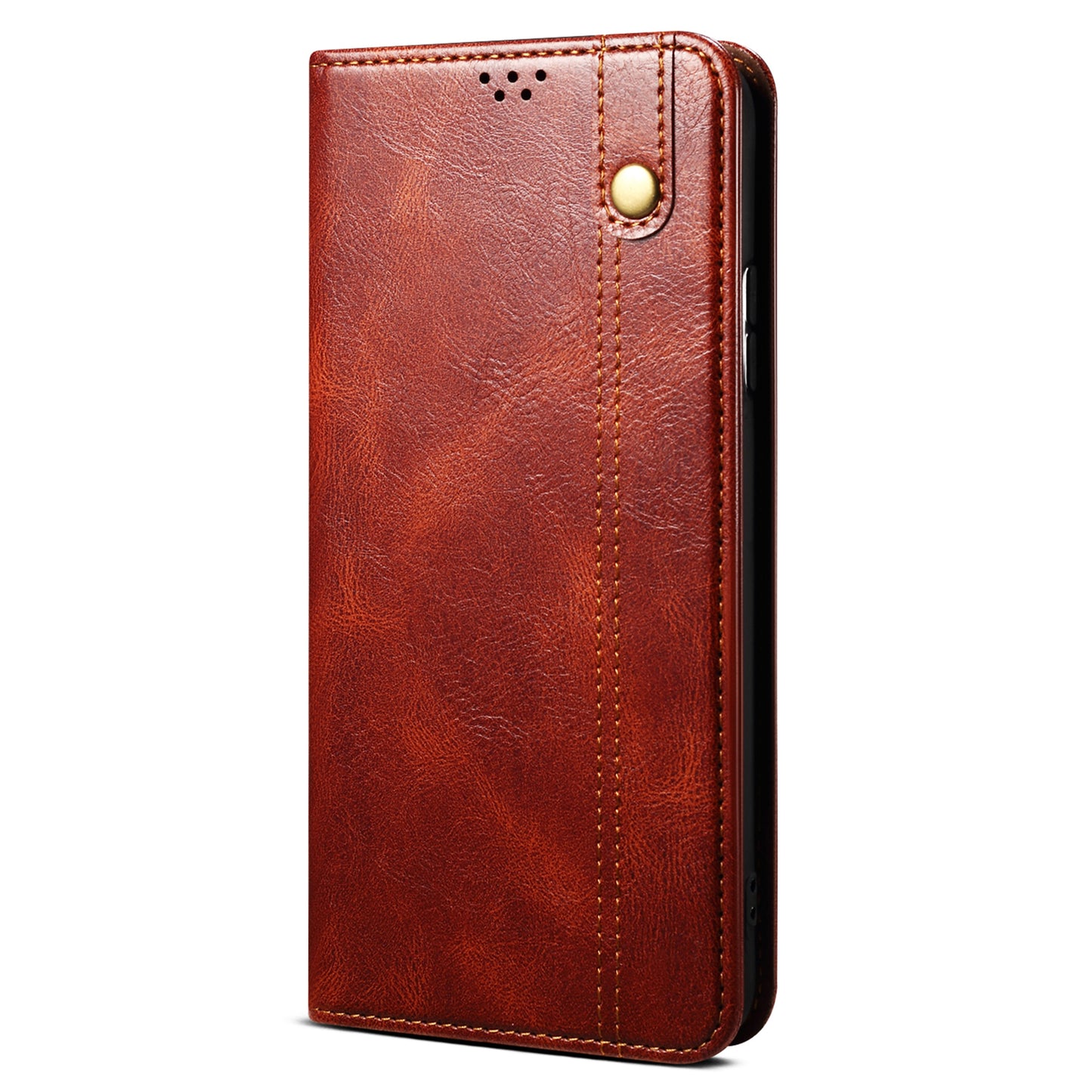 Phone Cover for Xiaomi Redmi Note 12 Turbo / Poco F5 5G Waxy Crazy Horse Texture Leather Case with Stand Wallet
