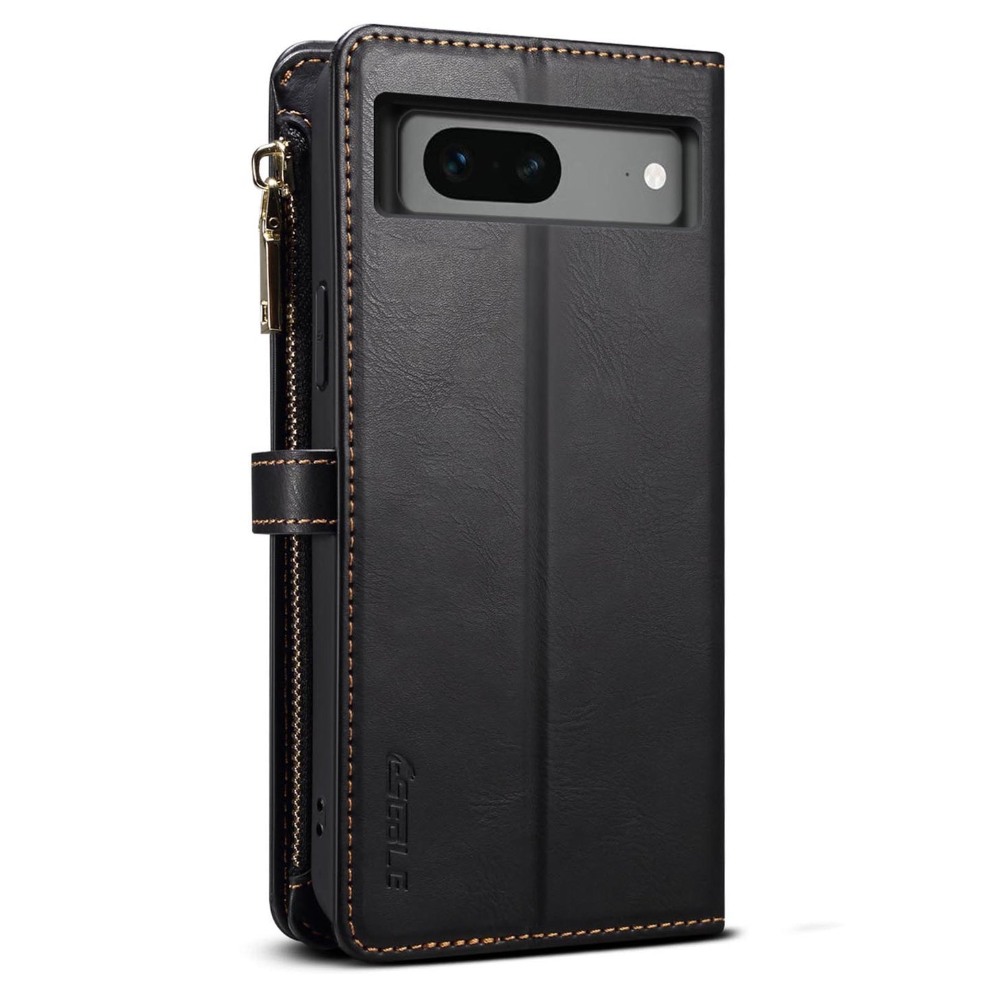 ESEBLE Galaxy Series for Google Pixel 7a PU Leather Phone Case Zipper Pocket RFID Blocking Wallet Stand Cover