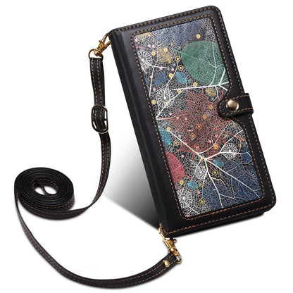 ESEBLE Galaxy Series for Google Pixel 7a PU Leather Phone Case Zipper Pocket RFID Blocking Wallet Stand Cover