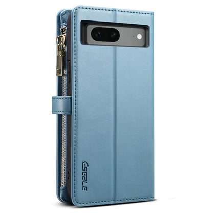ESEBLE Galaxy Series for Google Pixel 7a PU Leather Phone Case Zipper Pocket RFID Blocking Wallet Stand Cover