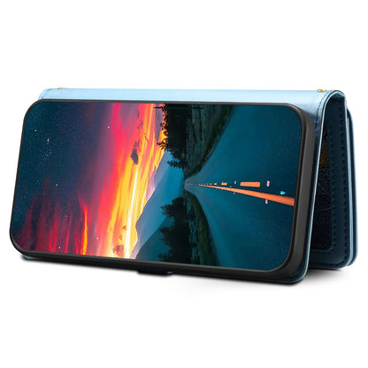 ESEBLE Galaxy Series for Google Pixel 7a PU Leather Phone Case Zipper Pocket RFID Blocking Wallet Stand Cover