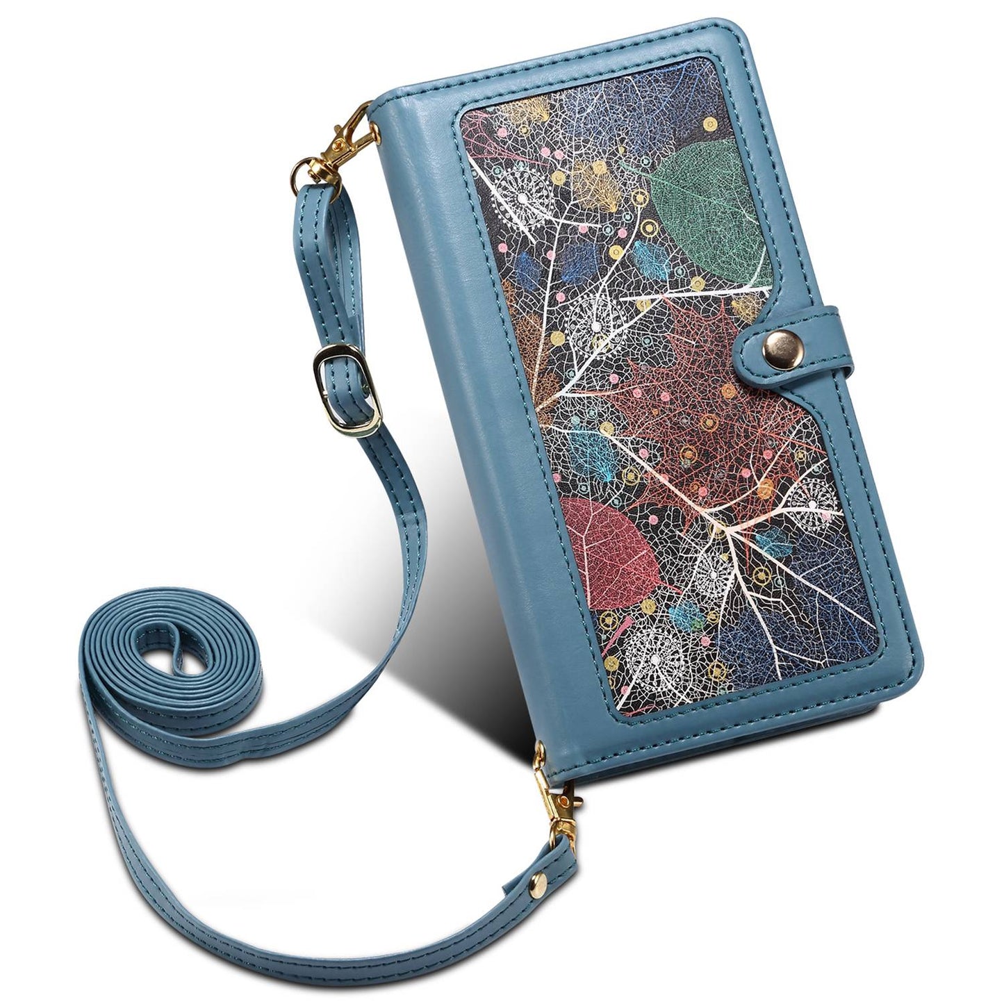 ESEBLE Galaxy Series for Google Pixel 7a PU Leather Phone Case Zipper Pocket RFID Blocking Wallet Stand Cover