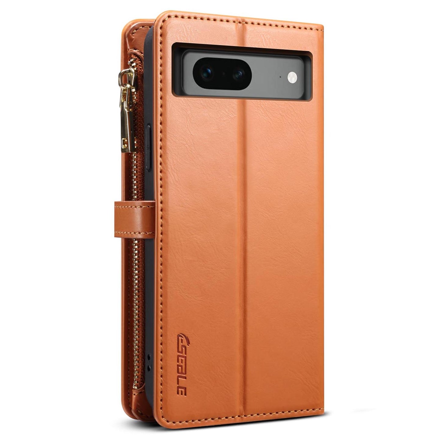 ESEBLE Galaxy Series for Google Pixel 7a PU Leather Phone Case Zipper Pocket RFID Blocking Wallet Stand Cover