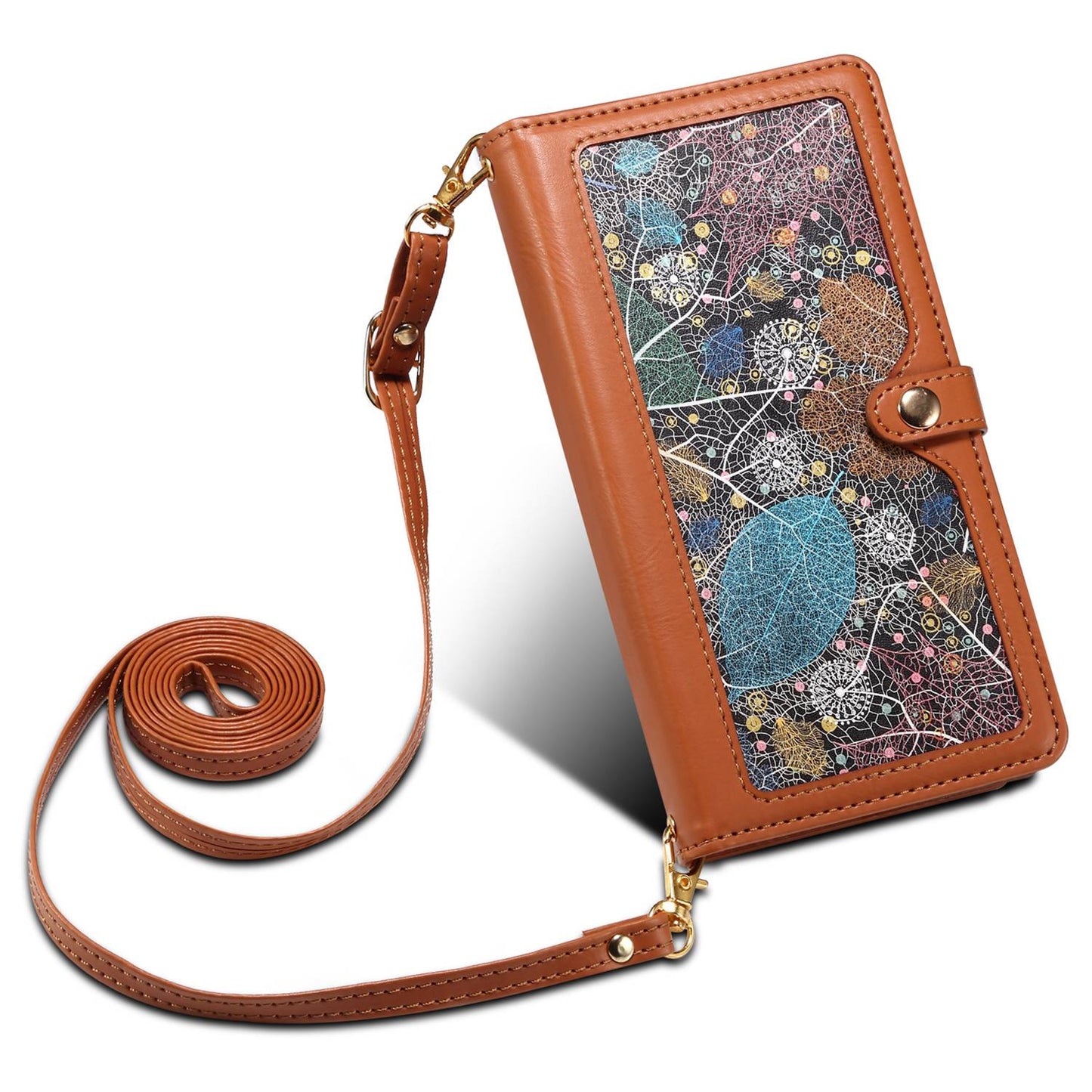 ESEBLE Galaxy Series for Google Pixel 7a PU Leather Phone Case Zipper Pocket RFID Blocking Wallet Stand Cover