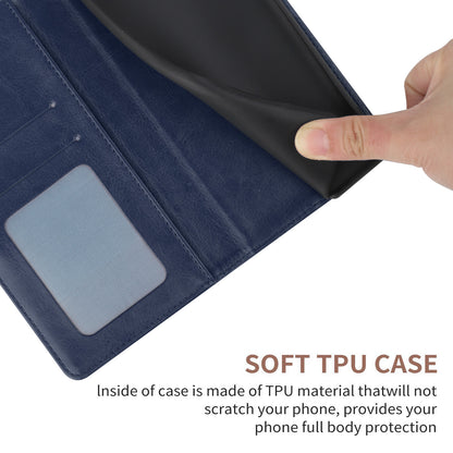 HT01 For Oppo Reno10 Pro+ 5G Y-shaped Line Imprinting Phone Stand Cover PU Leather Case Wallet