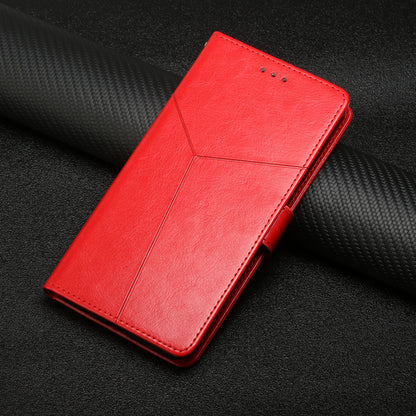HT01 For Huawei P60 Pro / P60 Anti-Dust Phone Shell Case Wallet Y-shaped Line Imprinting TPU+PU Leather Stand Cover