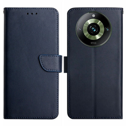 HT02 For Realme 11 Pro+ 5G / 11 Pro 5G Anti-Dust Genuine Cow Leather Phone Case Nappa Texture Stand Wallet Cover