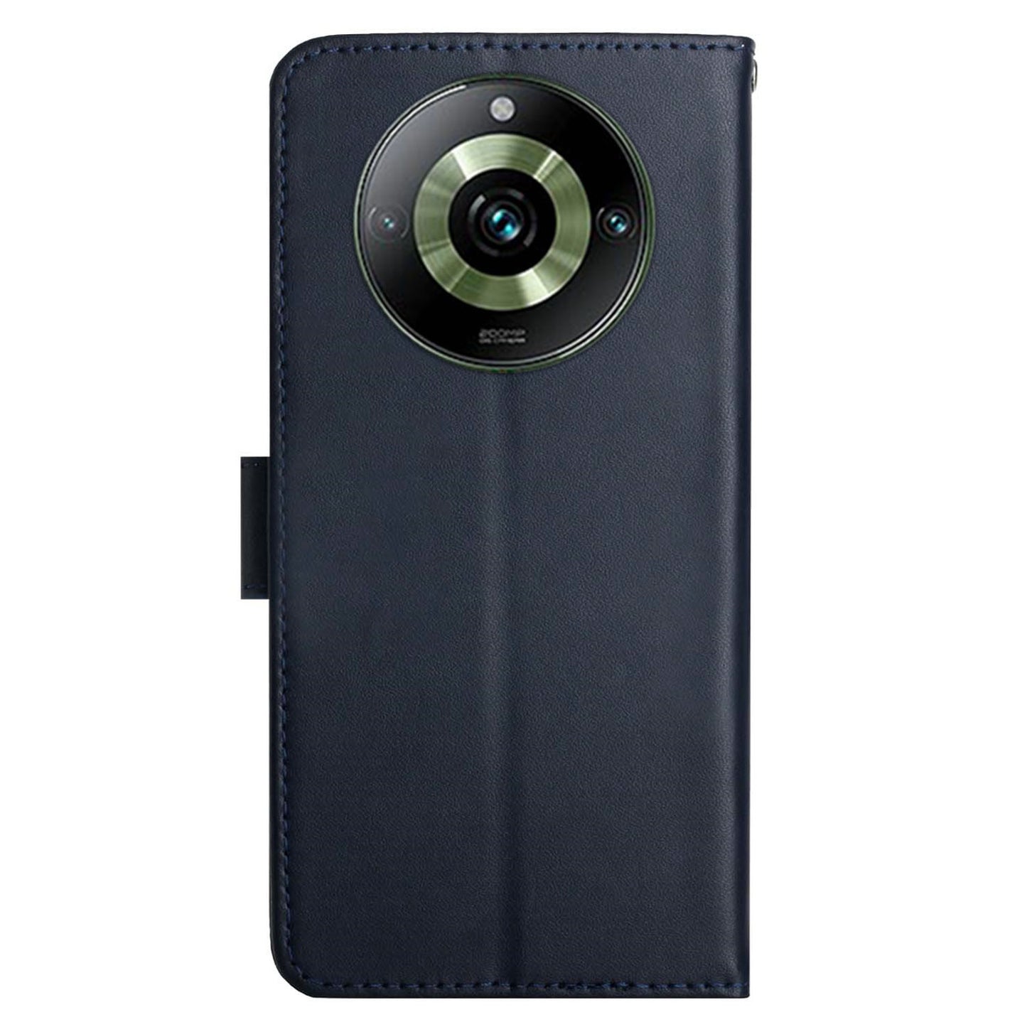 HT02 For Realme 11 Pro+ 5G / 11 Pro 5G Anti-Dust Genuine Cow Leather Phone Case Nappa Texture Stand Wallet Cover