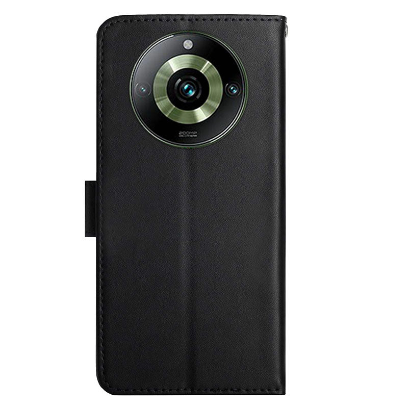 HT02 For Realme 11 Pro+ 5G / 11 Pro 5G Anti-Dust Genuine Cow Leather Phone Case Nappa Texture Stand Wallet Cover