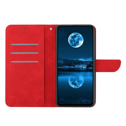 HT05 For Realme 11 Pro+ 5G / 11 Pro 5G Flip Leather Cover Skin-touch Feeling Imprinted Line Phone Case Stand Wallet