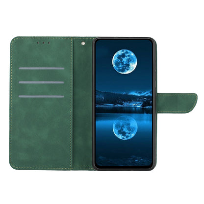 HT05 For Realme 11 Pro+ 5G / 11 Pro 5G Flip Leather Cover Skin-touch Feeling Imprinted Line Phone Case Stand Wallet