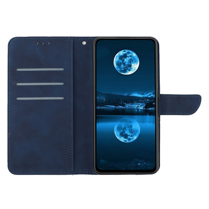 HT05 For Realme 11 Pro+ 5G / 11 Pro 5G Flip Leather Cover Skin-touch Feeling Imprinted Line Phone Case Stand Wallet