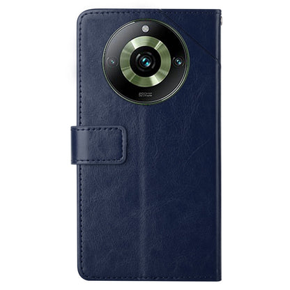 HT01 For Realme 11 Pro+ 5G / 11 Pro 5G Wallet Y-shaped Line PU Leather Smartphone Shell Case Imprinting Phone Stand Cover