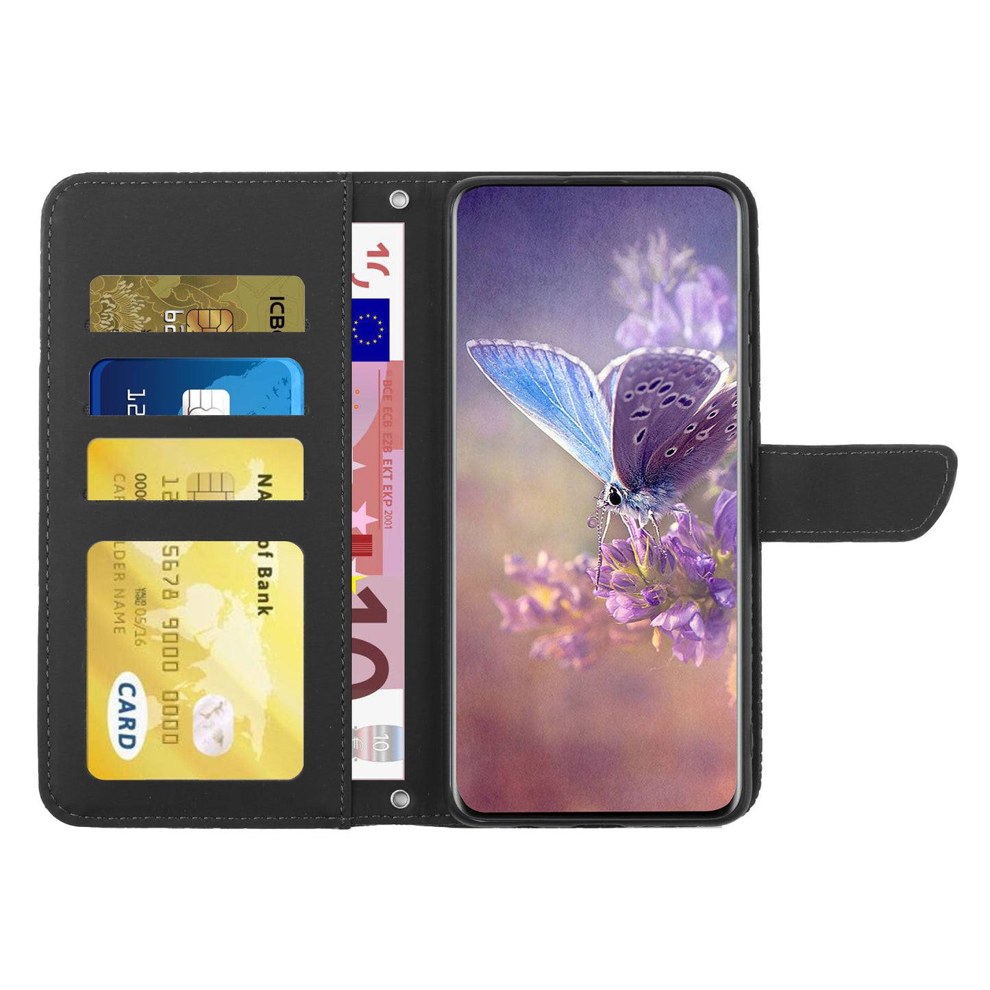 HT03 For Realme 11 Pro 5G / 11 Pro+ 5G Phone Cover PU Leather Wallet Imprinted Flip Stand Case with Shoulder Strap