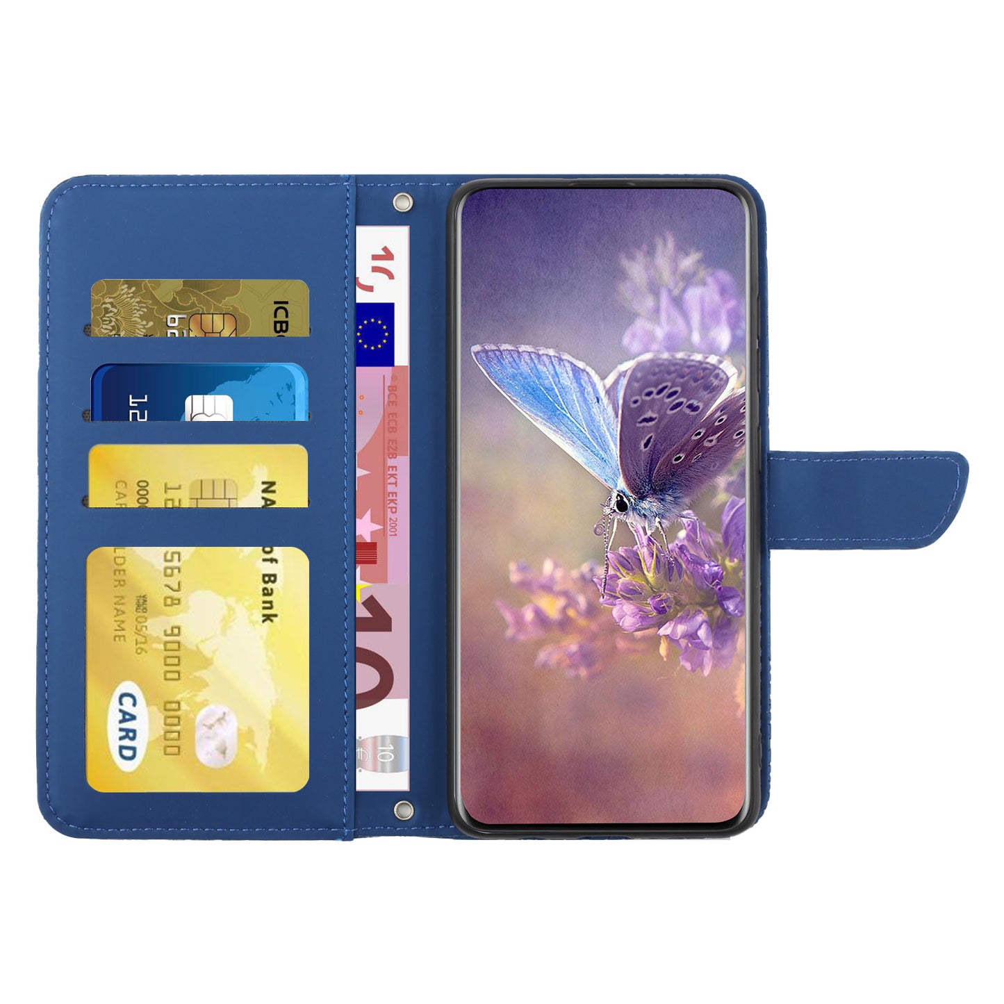 HT03 For Realme 11 Pro 5G / 11 Pro+ 5G Phone Cover PU Leather Wallet Imprinted Flip Stand Case with Shoulder Strap