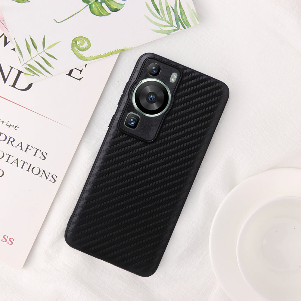 For Huawei P60 Pro Precise Cutouts Camera Protection PU Leather Coated PC+TPU Cover Phone Case