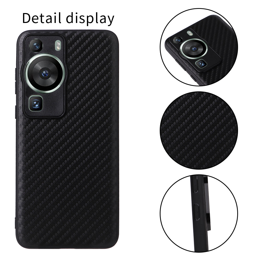 For Huawei P60 Pro Precise Cutouts Camera Protection PU Leather Coated PC+TPU Cover Phone Case