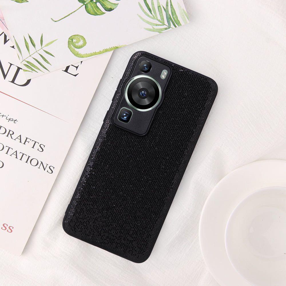For Huawei P60 Pro Precise Cutouts Camera Protection PU Leather Coated PC+TPU Cover Phone Case