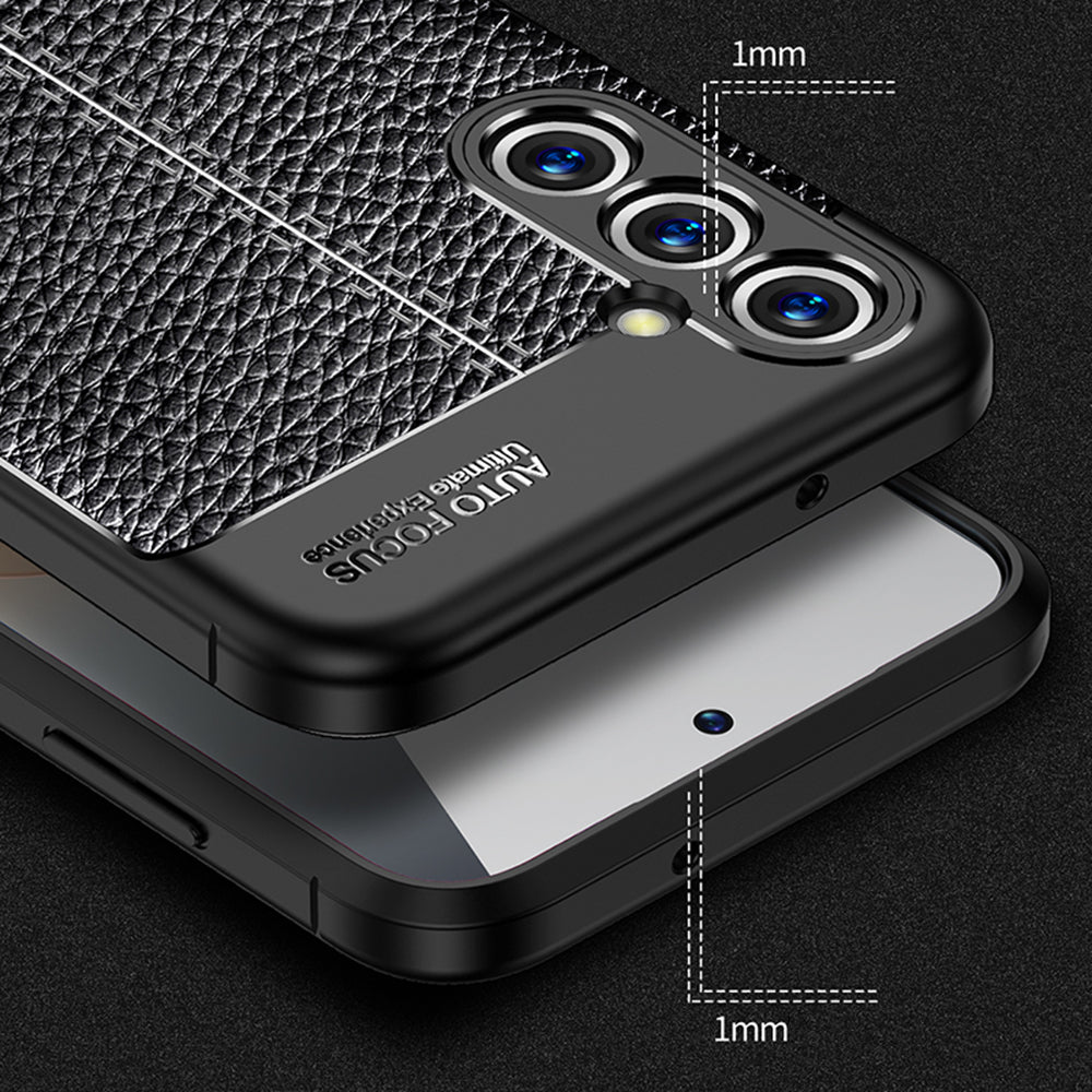 For Samsung Galaxy M54 5G / F54 5G Mobile Phone TPU Case Litchi Texture Drop Protection Cell Phone Cover