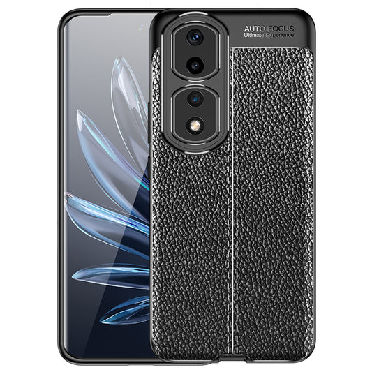 For Honor 90 Pro Litchi Texture Phone TPU Case Drop-proof Phone Cover