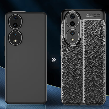 For Honor 90 Litchi Texture Smartphone Cover Anti-Scratch Soft TPU Cell Phone Case Shell