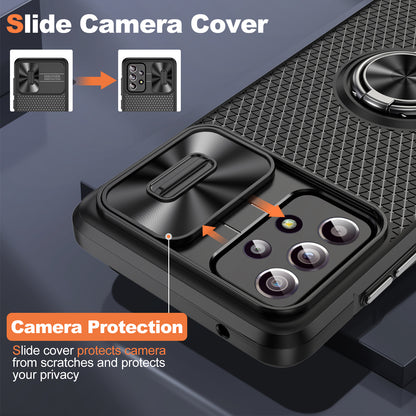 Phone Case for Samsung Galaxy S20 FE 4G / FE 5G / S20 Lite / S20 FE 2022 , Slide Lens Protection PC+TPU Kickstand Cover